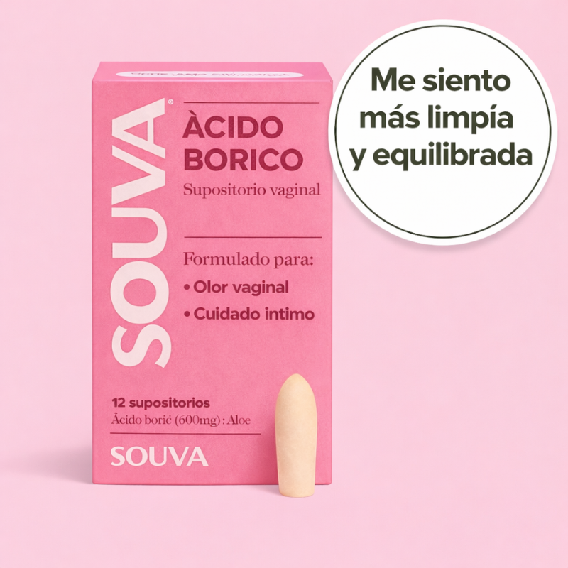 SOUVA™ Supositorio Vaginal Con Ácido Bórico